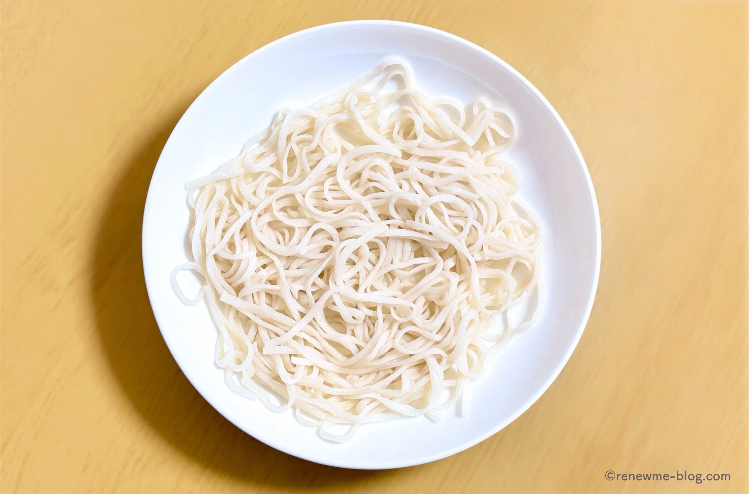 糖質0麺を盛った様子